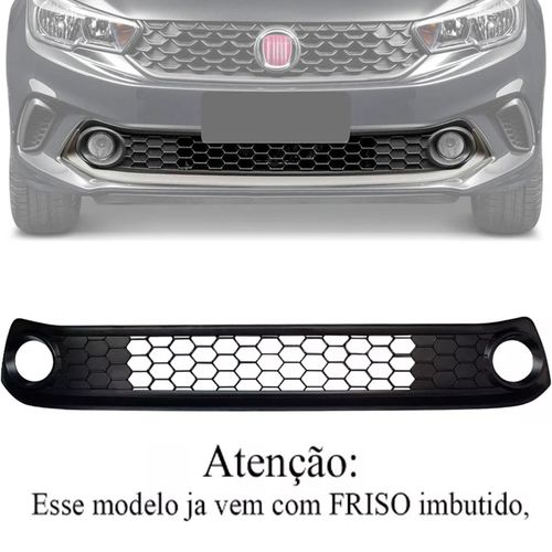 GRADE DO PARACHOQUE ARGO 2017 A 2022 PRETA COM FURO PARA AUXILIAR RETROVEX
