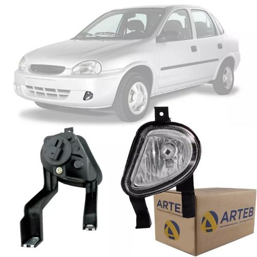 FAROL AUXILIAR DE MILHA ORIGINAL CORSA CLASSIC 1999 A 2010 LADO E ARTEB