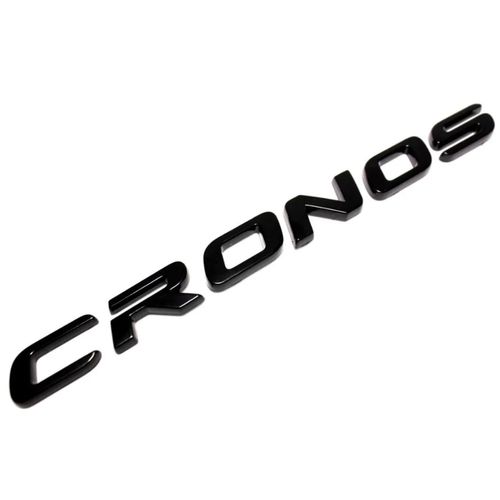 EMBLEMA FIAT PALAVRA CRONOS 2017 A 2022 PRETO BRILHANTE MARÇON