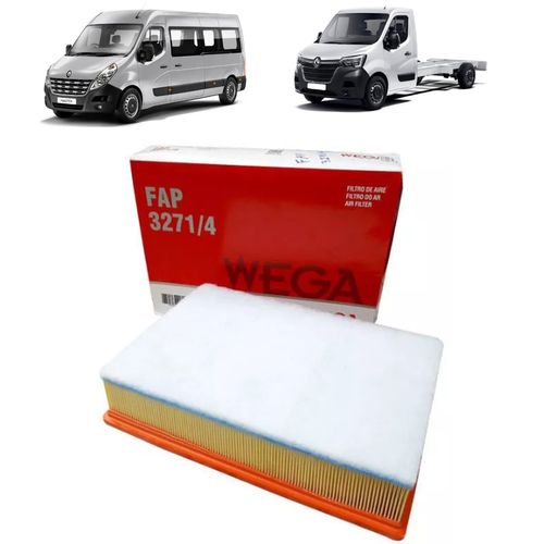 FILTRO DE AR DO MOTOR MASTER 2.3 2013 A 2023 WEGA