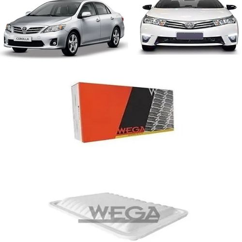 FILTRO DE AR DO MOTOR COROLLA FLEX 1.6 1.8 2.0 2008 A 2019 RAV4 2.5 2013 A 2023 WEGA