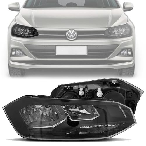FAROL POLO VIRTUS 2017 A 2022 LADO DIREITO FRISO PRETO AUTOMOTIVE IMPORTS