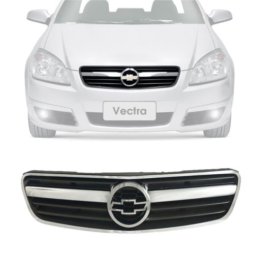 GRADE DO RADIADOR VECTRA 2006 A 2010 PRETA COM FRISO CROMADO RETROVEX