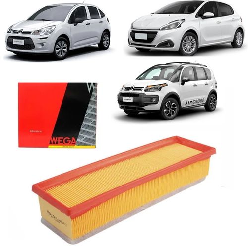 FILTRO DO AR PEUGEOT 208 1.5 1.6 2013 A 2022 CITROEN C3 1.5 202 A WEGA
