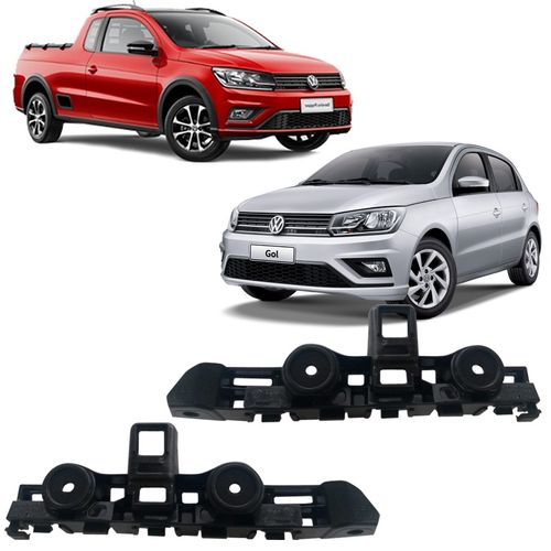 PAR GUIA DO PARA-CHOQUE DIANTEIRO GOL G8 2019 E 2020 SAVEIRO G7 2017 E 2018 ORIGINAL VOLKSWAGEN
