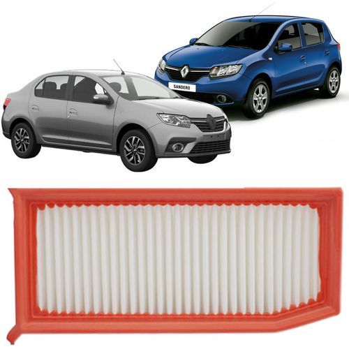 FILTRO DO AR DO MOTOR LOGAN SANDERO 2017 A 2022  1.0 3CC 1.6 4CC WEGA
