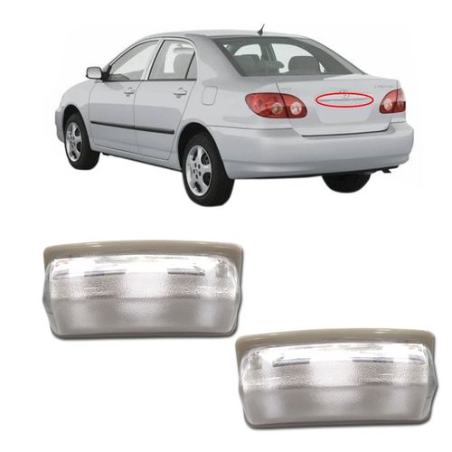 PAR LANTERNA DE PLACA COROLLA FIELDER 2003 A 2008 SEM SOQUETE