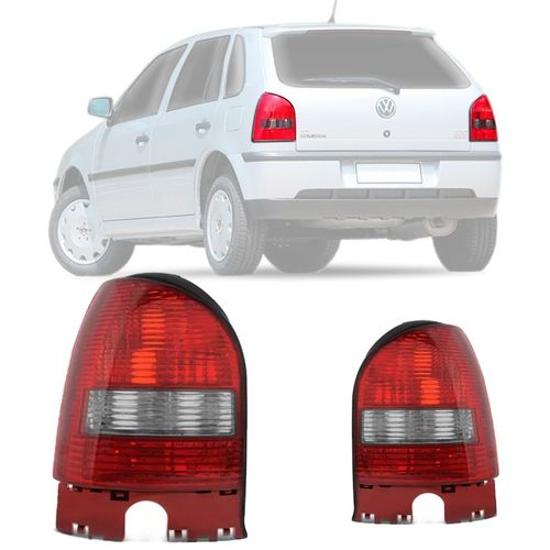 PAR LANTERNA GOL G3 2000 2001 A 2005 BORDA VERMELHA RE FUME