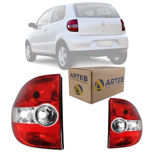 PAR LANTERNA TRASEIRA FOX CROSSFOX 2004 A 2009 BICOLOR ORIGINAL ARTEB
