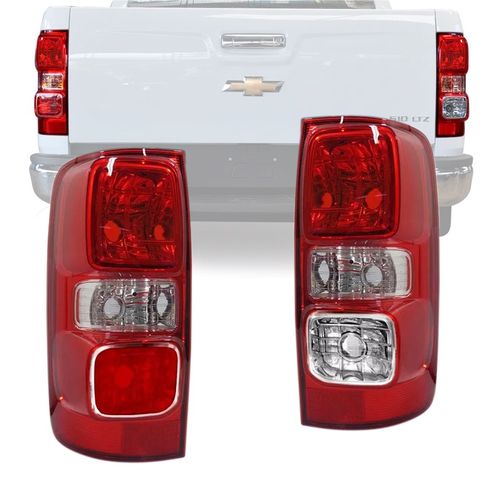 PAR LANTERNA TRASEIRA S10 2012 A 2017 SEM LED COM LUZ DE NEBLINA ORIGINAL ARTEB