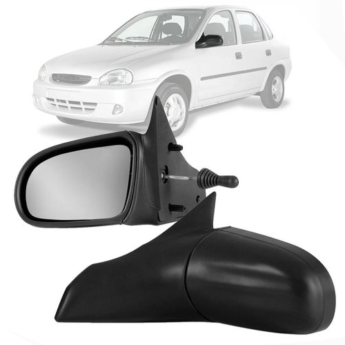 RETROVISOR CORSA CLASSIC LS HATCH PICKUP SEDAN WAGON 1994 A 2015 LADO ESQUERDO REGULADOR MANUAL RETROVEX