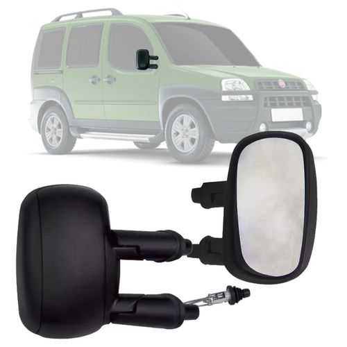 RETROVISOR DOBLO 2001 A 2008 LADO DIREITO REGULADOR MANUAL RETROVEX