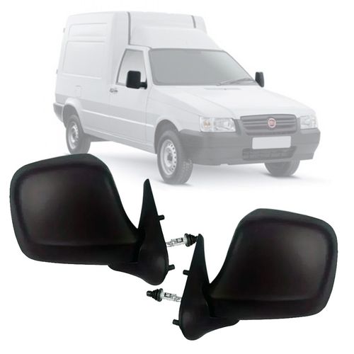 PAR RETROVISOR FIORINO 2011 A 2013 COM CONTROLE MANUAL