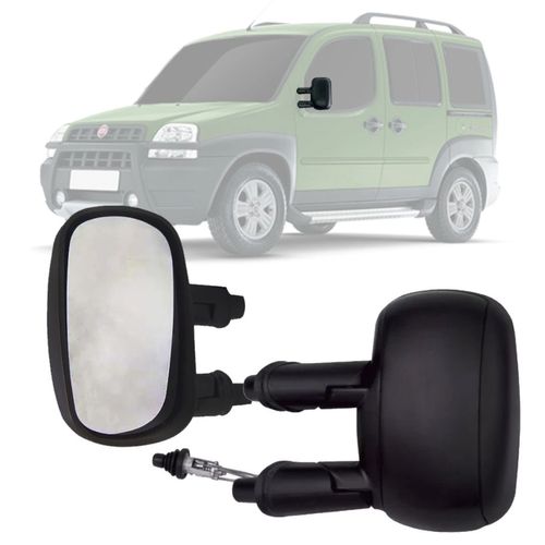 RETROVISOR DOBLO 2001 A 2008 LADO ESQUERDO REGULADOR MANUAL RETROVEX