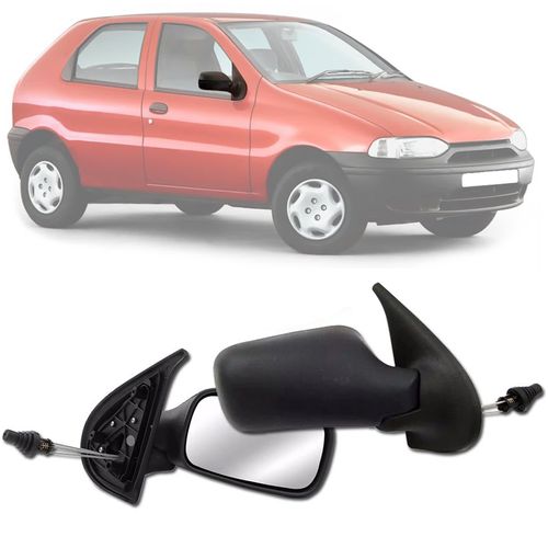 RETROVISOR PALIO WEEKEND STRADA 1996 A 2000 2 PORTAS LADO DIREITO REGULADOR MANUAL RETROVEX