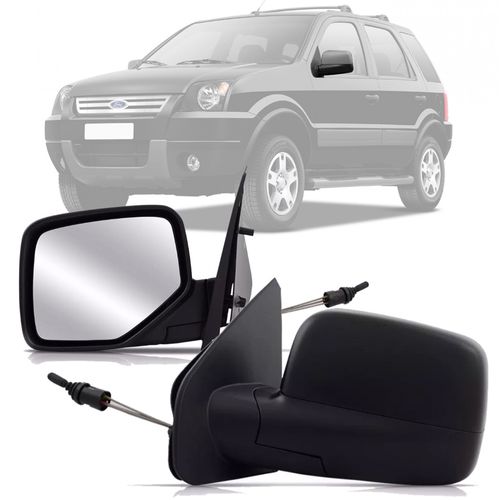 RETROVISOR ECOSPORT 2003 A 2012 LADO ESQUERDO REGULADOR MANUAL RETROVEX