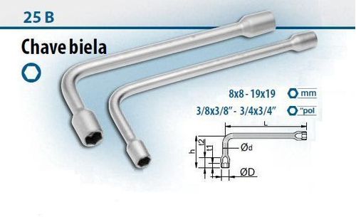 Chave Biela 08mm 25B Gedore