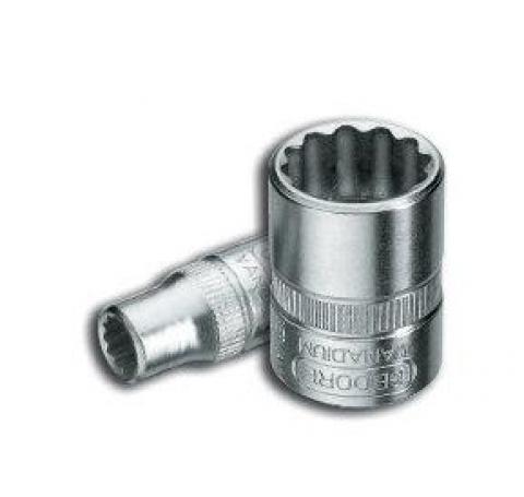 Soquete Estriado 1/4' mm Gedore