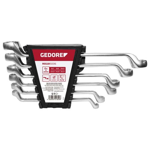 Jogo Chave Anel Com 08 Peças 6-22mm Gedore RED