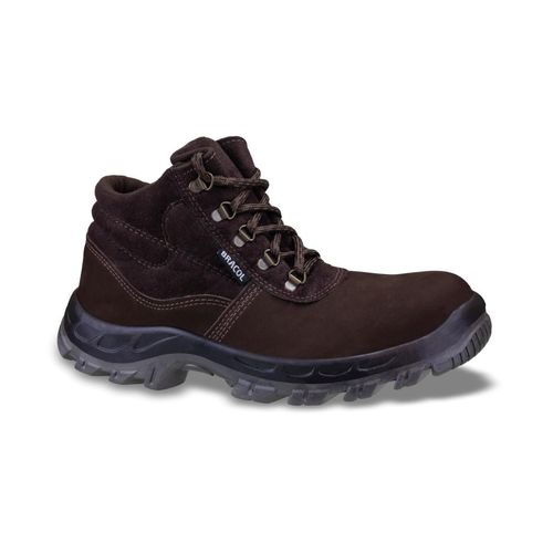 Bota Camurça Bico Plástico c/ Cadarço Marrom n°36 Bracol