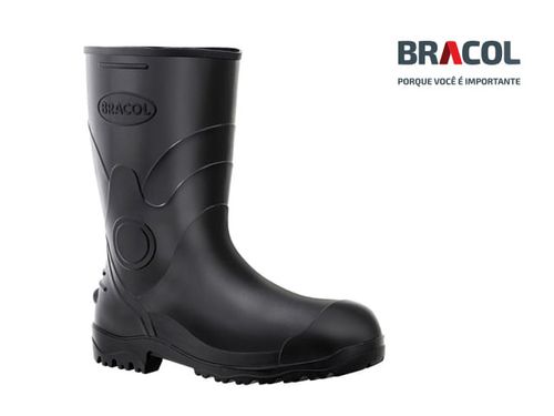 Bota de PVC 28cm sem Forro N40 Preto CA37456 Bracol