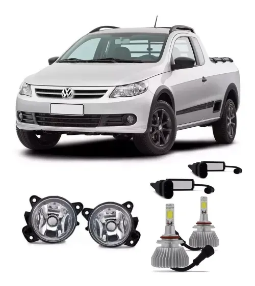 Farol De Milha + Lampada Super Led 2d Saveiro G5 2012