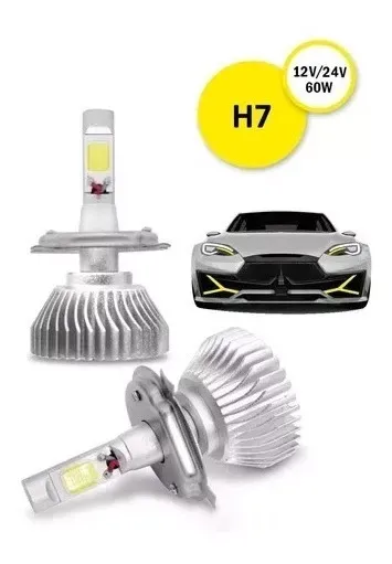 Lâmpada Super Led H7 6000k 4400 Lm - Fiat Siena 2004 Em Diante Farol Baixo