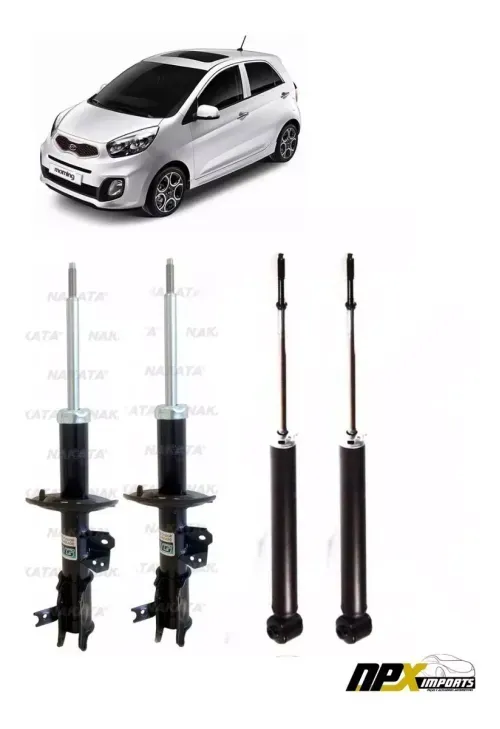 Kit 04 Amortecedor Kia Picanto 2012 2013 2014 2015 2016 2017