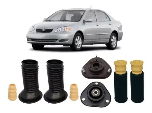 Kit Batente Coxim Dianteiro E Traseiro Corolla 2003 A 2008