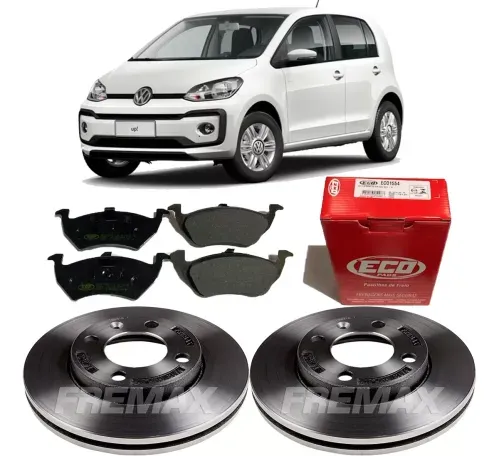 Pastilha Freio + Disco Dianteiro Vw Up 1.0 Mpi 2015 Novo