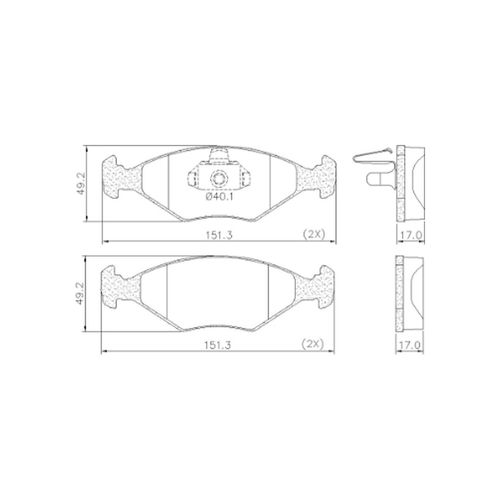 Pastilha de Freio Dianteira Fiat Palio Siena 1998 Lonaflex P60