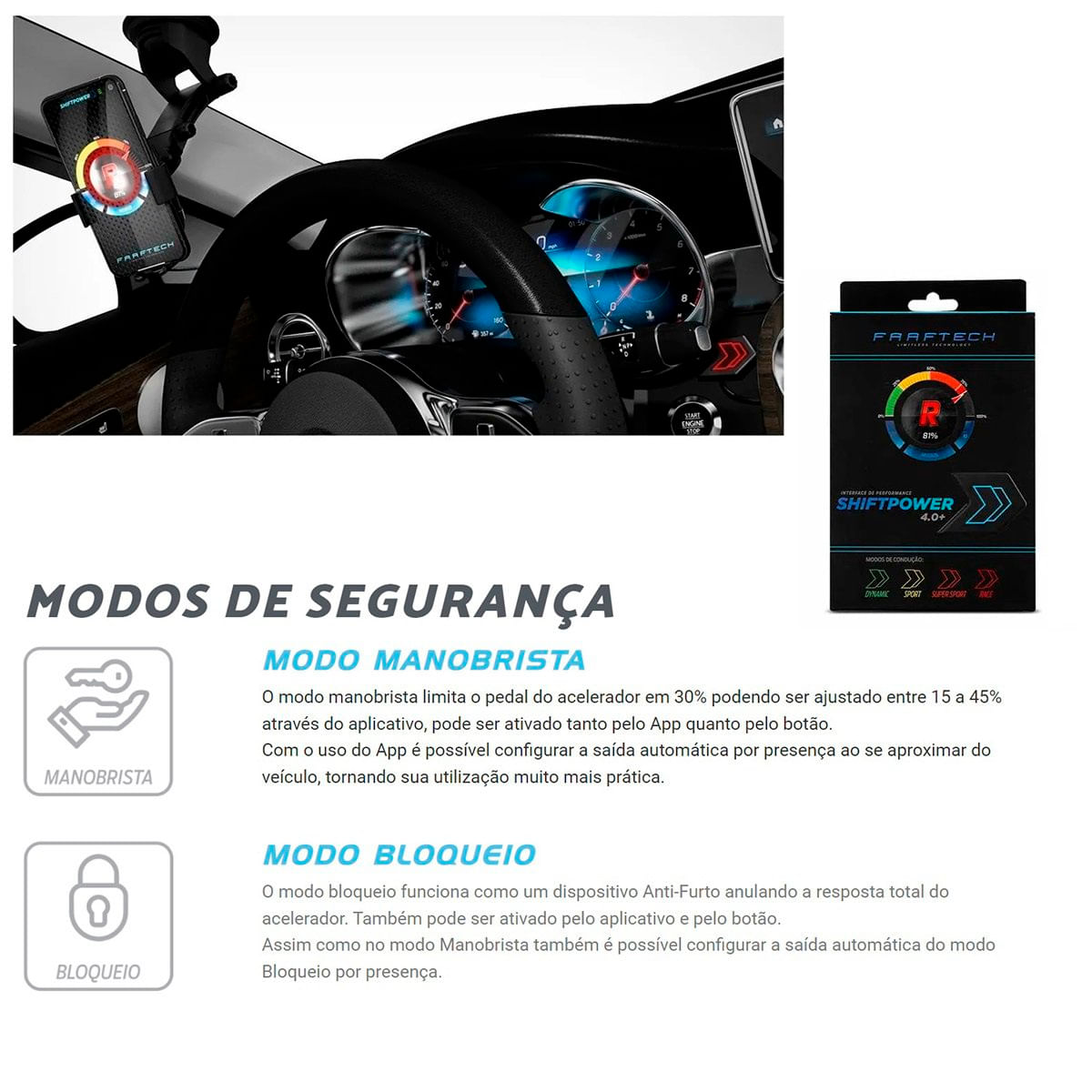 Shift Power 4.0+ altera modo de condução do carro sem gastar mais  combustível