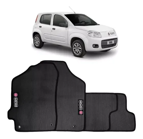 Jogo De Tapete Fiat Novo Uno Vivace 2014 2015 -borracha 4pçs