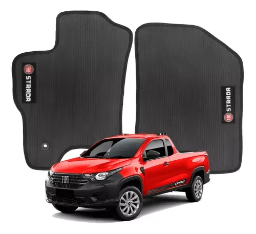 Tapete Borracha Pvc Fiat Strada Cabine Simples 2021