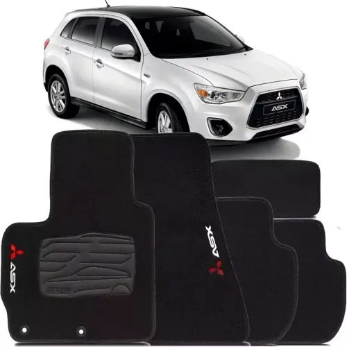 Tapete Carpete Mitsubishi Asx 2012/... Preto 5 Peças