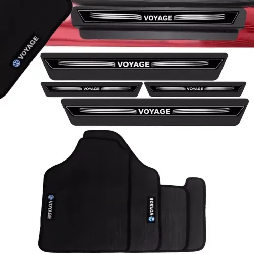Kit Tapete Voyage G5 2009 /2013+ Jogo Soleira Protetor Porta