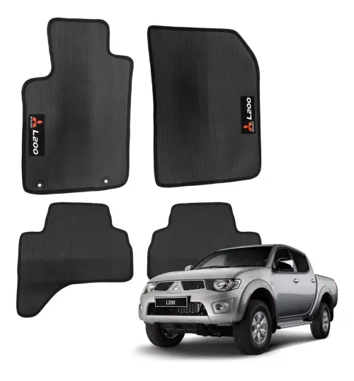 Jogo De Tapete Borracha Pvc Mitsubishi L200  2008...2017