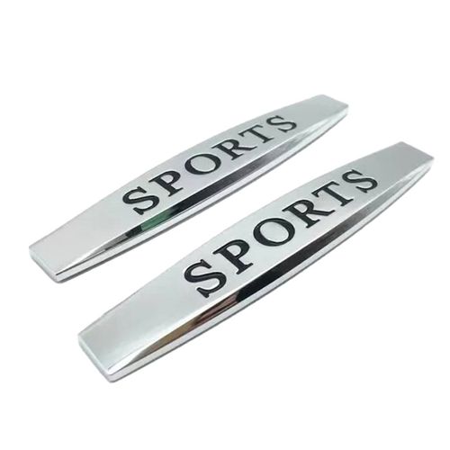 Par Emblema Lateral Sports Cromado