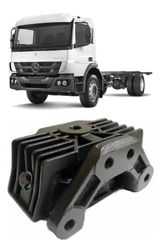 Coxim Traseiro Do Motor 4 Furos Mb L1318 L1620 L1622 Atego
