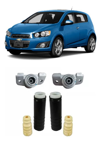 Kit Batente Coxim Coifa Traseiro Sonic Hatch 2012 2013 2014