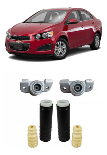 2 Kit Amortecedor Coxim Traseiro Sonic Sedan 2012 2013 2014