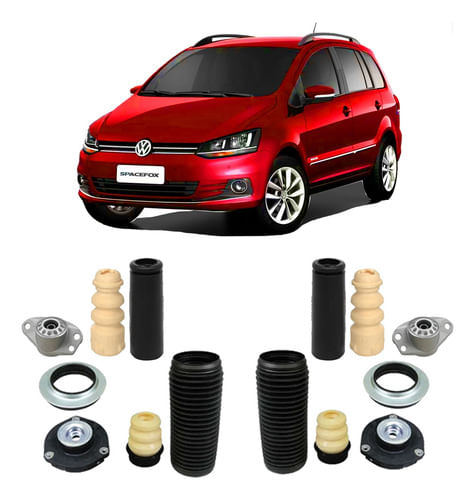 2 Kit Coxim Coifa Traseiro Dianteiro Spacefox 2008 2009 2010