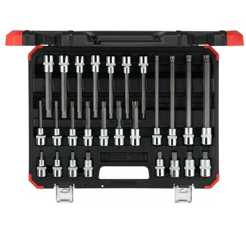 Jogo de Chaves Soquetes Multidentadas 1/2" M5 a M14 c/26 peças Gedore