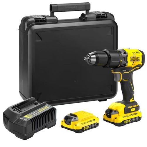 Furadeira Parafusadeira de Impacto 1/2 (13mm) Bivolt 20v Sistema Brushless 2 Baterias+Maleta SBD715C2K-BR - Stanley