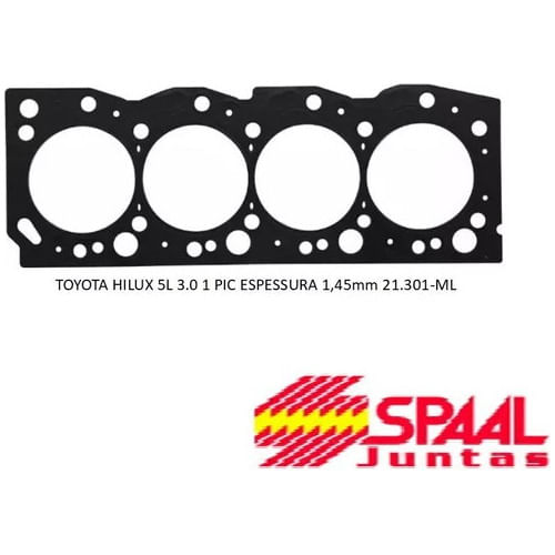 Junta Cabeçote Para Toyota Hilux Motor 5l 3.0 8v 1,45mm