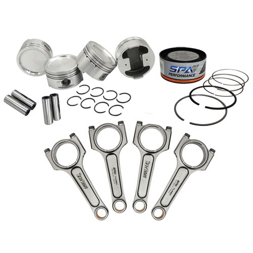 Kit Forjado AP 1.8 Turbo: Pistão SPA Super A/ Pinos / Travas / Bielas Super A 144 1000cv / Anéis - Gol e Derivados 85/09