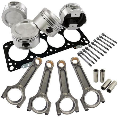 Kit Forjado AP 1.8 Turbo: Pistão Super A pinos/Travas/Bielas Basic 144mm/Junta/Prisioneiros-Código Motor (BNY/BJY/UDH/UPD) Gol e Derivados 85 a 09