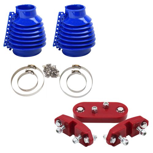 Coifa de câmbio em silicone (par) + kit coxim motor e câmbio em PU para Fusca e derivados