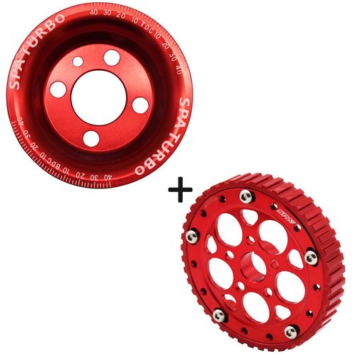 Polia de virabrequim Racing VW AP 8V 100mm + Polia do comando de válvulas regulável modelo Magnum