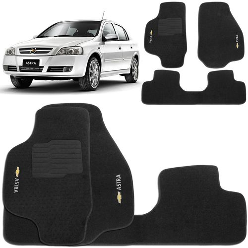 Tapete Carpete Astra 1999 a 2011 Preto 3 Peças